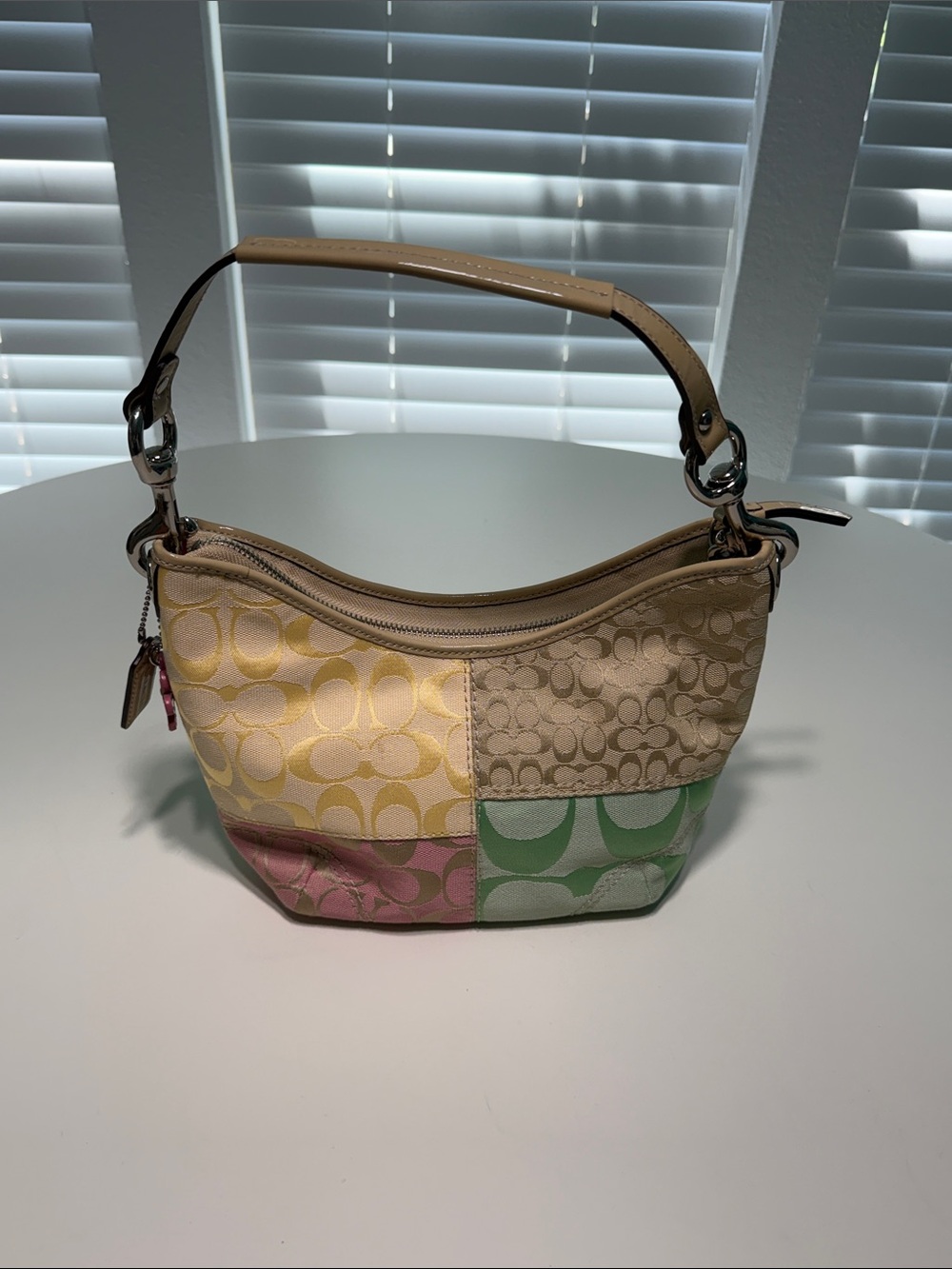 Coach Patchwork Signature Small Hobo in Pastel Multicolor - Picture 2 of 8